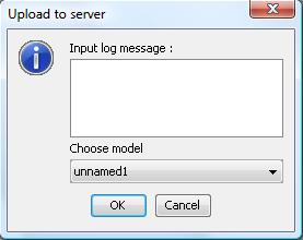 Figure 9: Panel that allows the user to upload a model