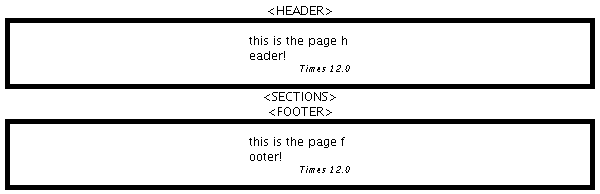 Figure 3: The report layout after adding a header and a footer